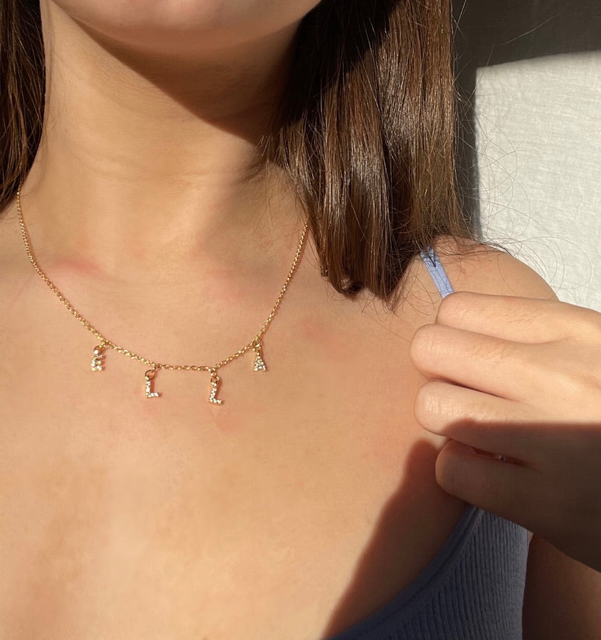 24kt Gold Plated Name Necklace