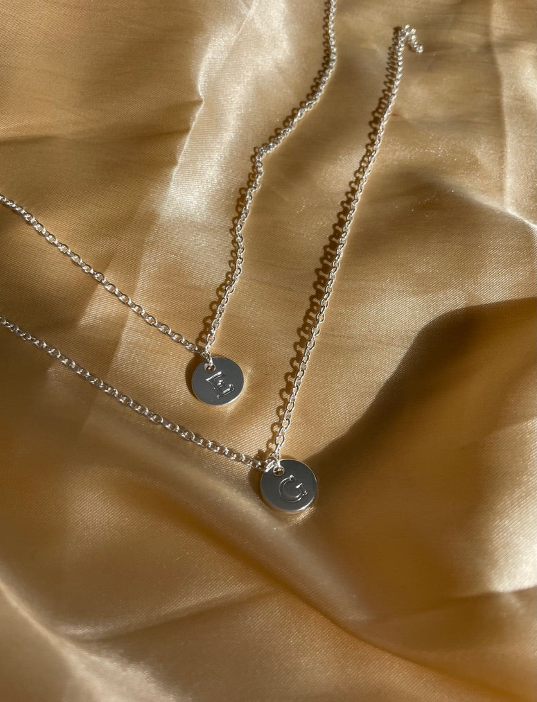 Silver Plated Letter Pendant Necklace