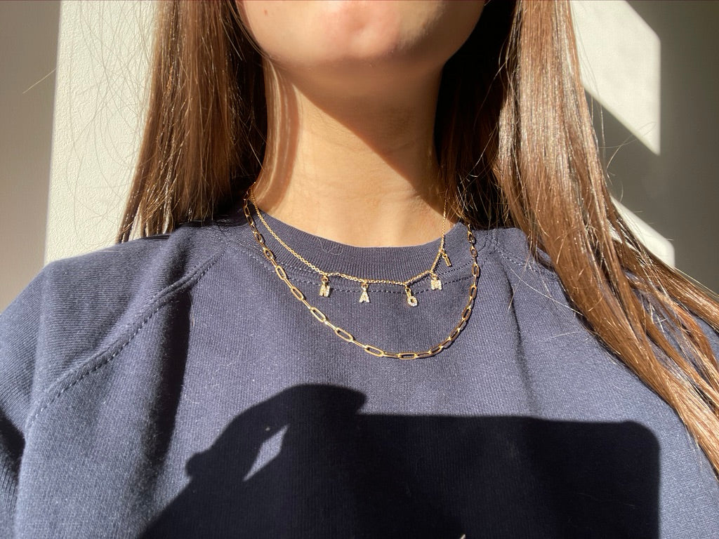 24Kt Gold Plated Paperclip Chain Necklace