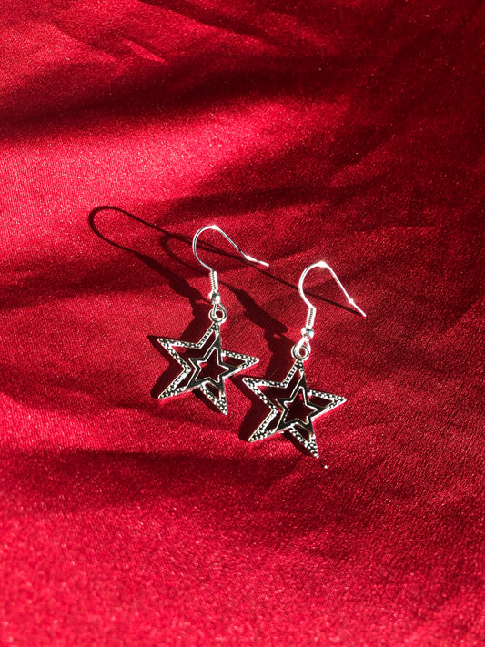 Silver Star Earrings