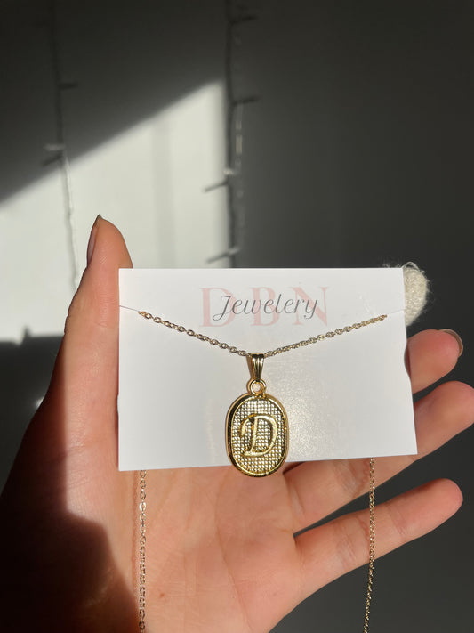 24kt Gold Plated Initial Pendant Necklace