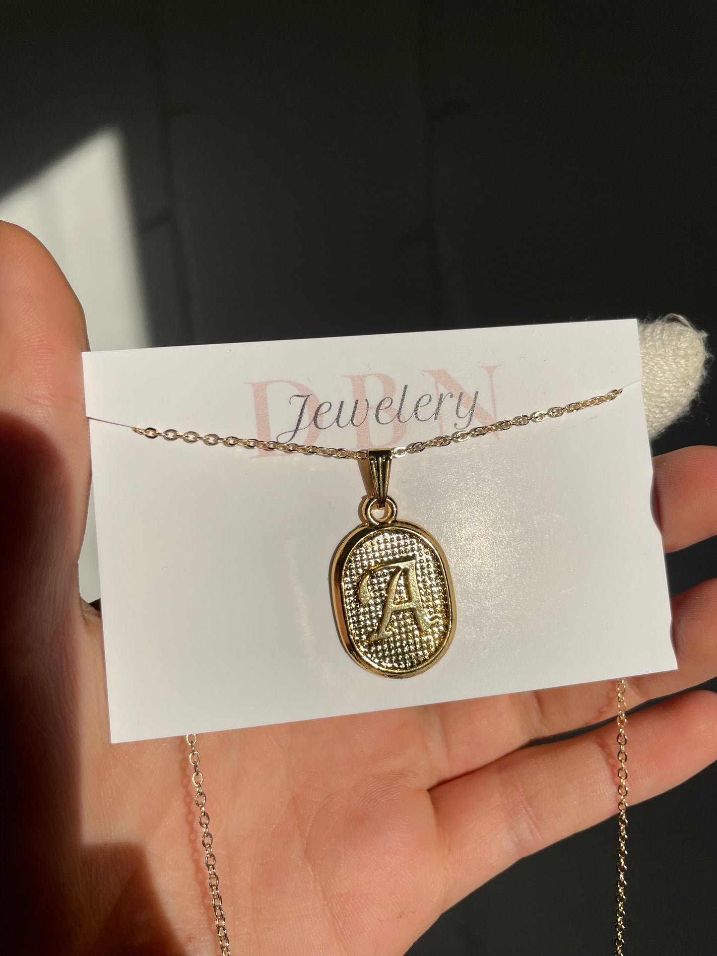 24kt Gold Plated Initial Pendant Necklace