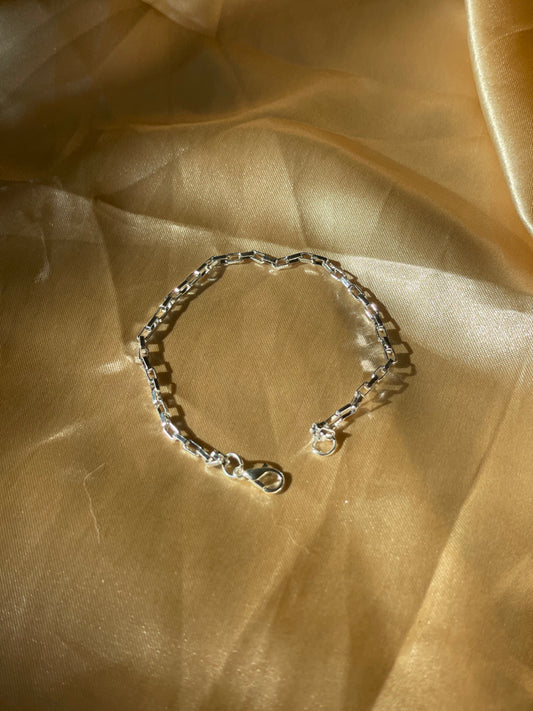 Silver Plated Open Link Chain Bracelet