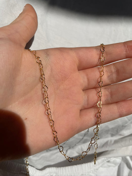 24Kt Gold Plated Heart Chain Necklace
