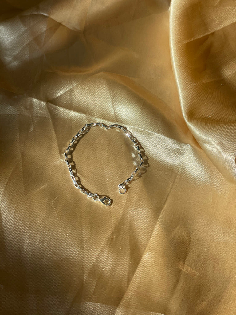 Silver Plated Open Link Chain Bracelet