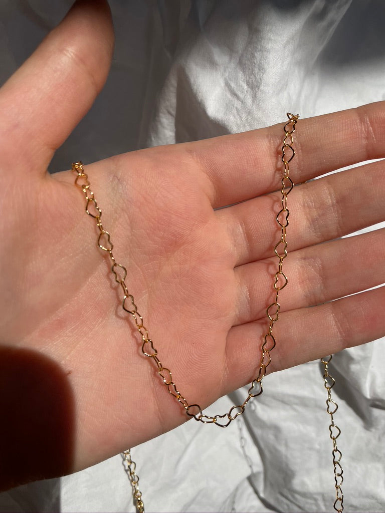 24Kt Gold Plated Heart Chain Necklace
