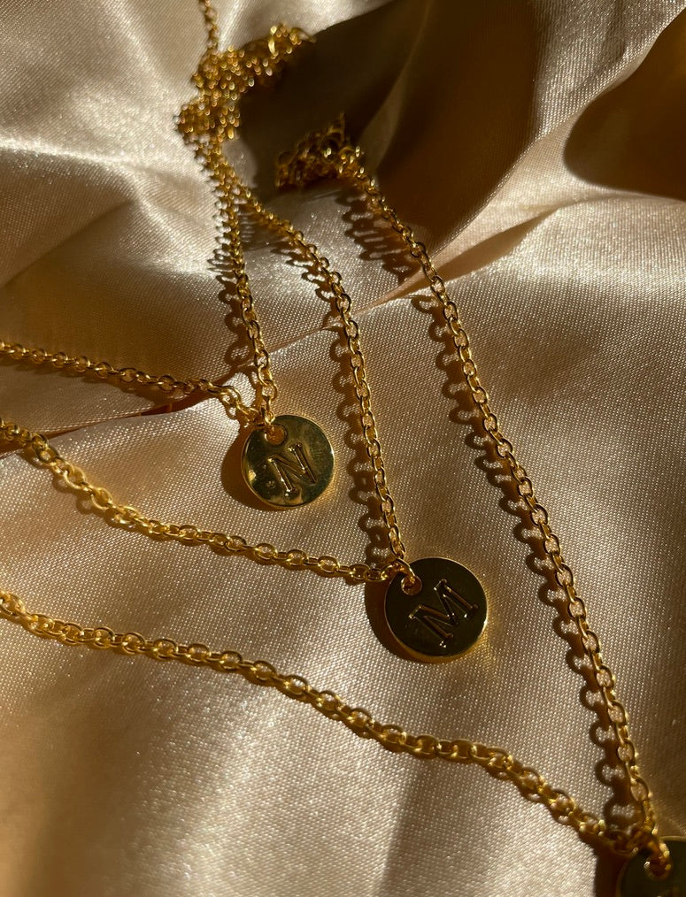Gold Letter Pendant Necklace