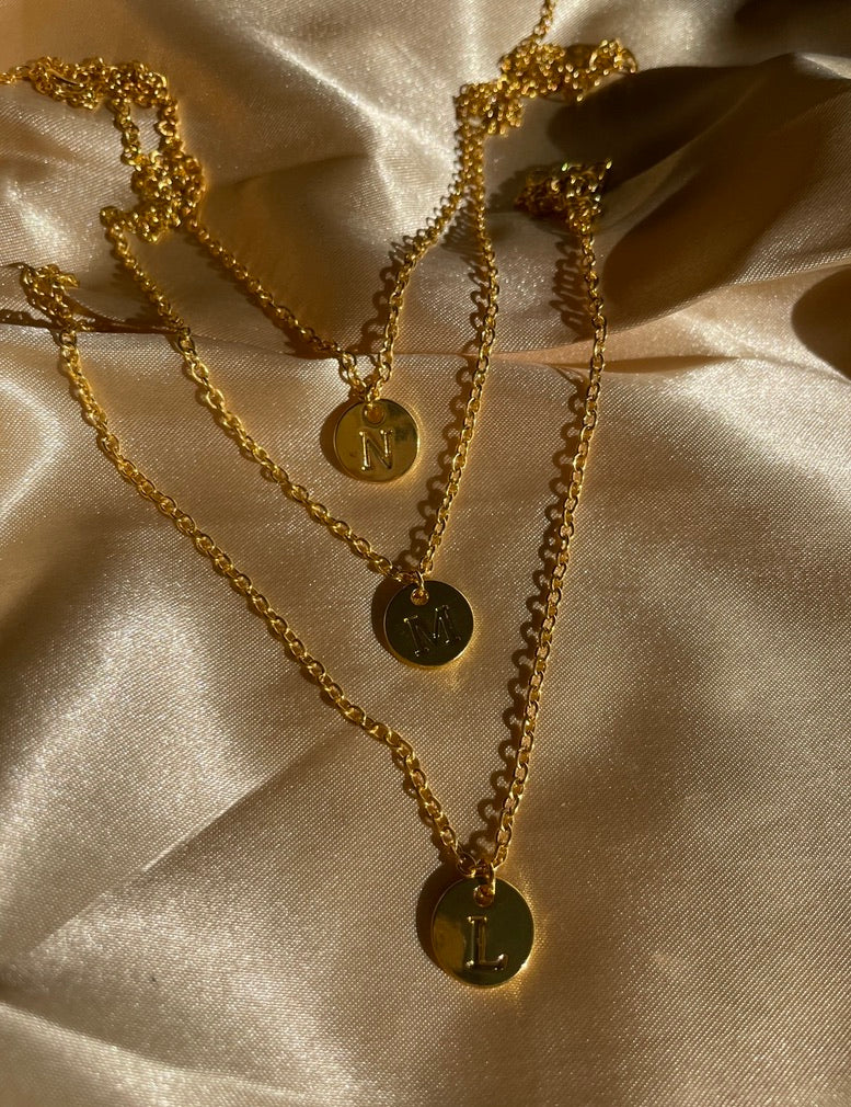 Gold Letter Pendant Necklace