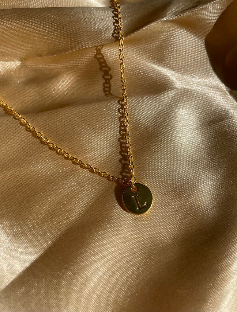 Gold Letter Pendant Necklace