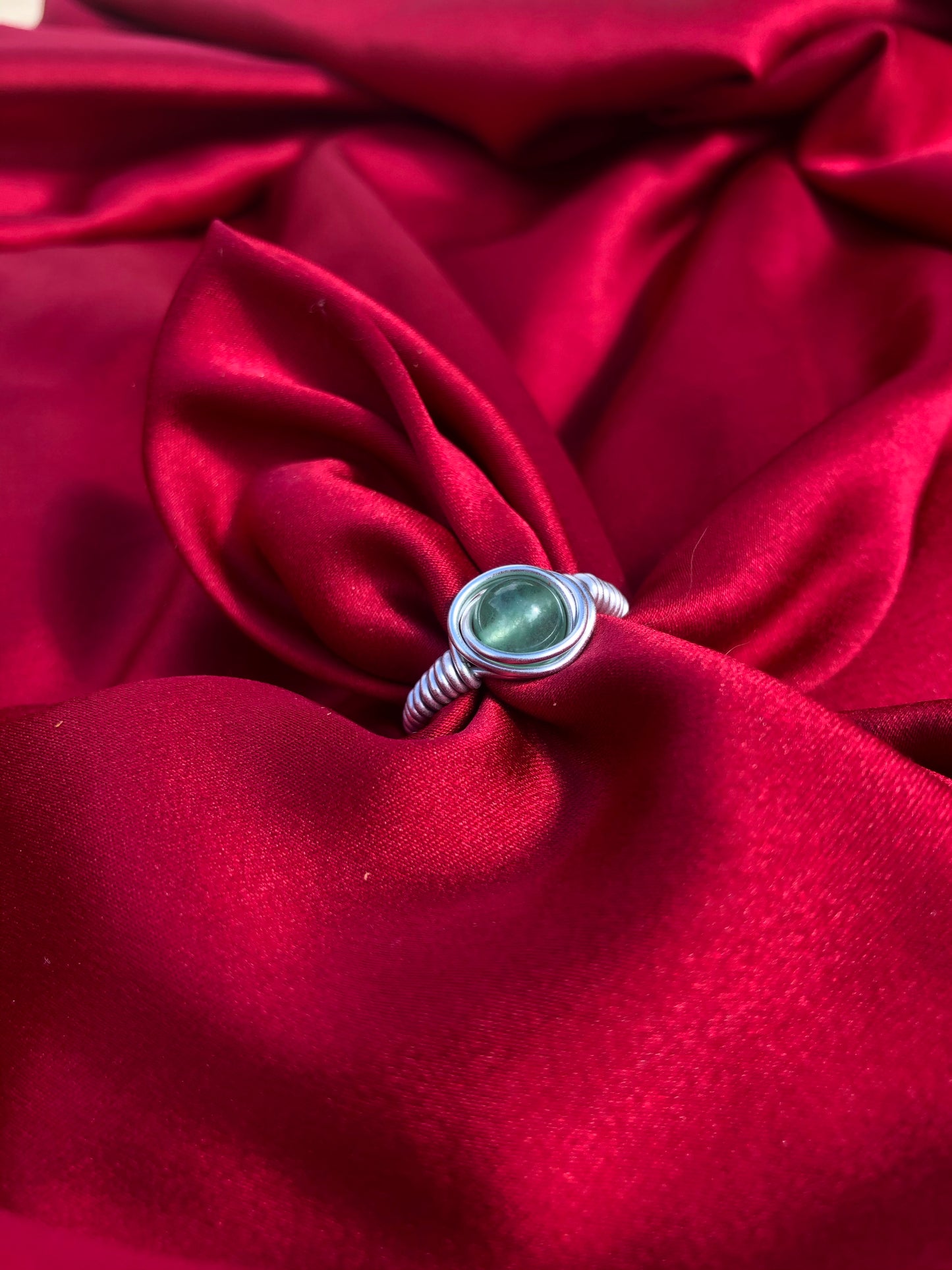 Jade Wire Ring Silver