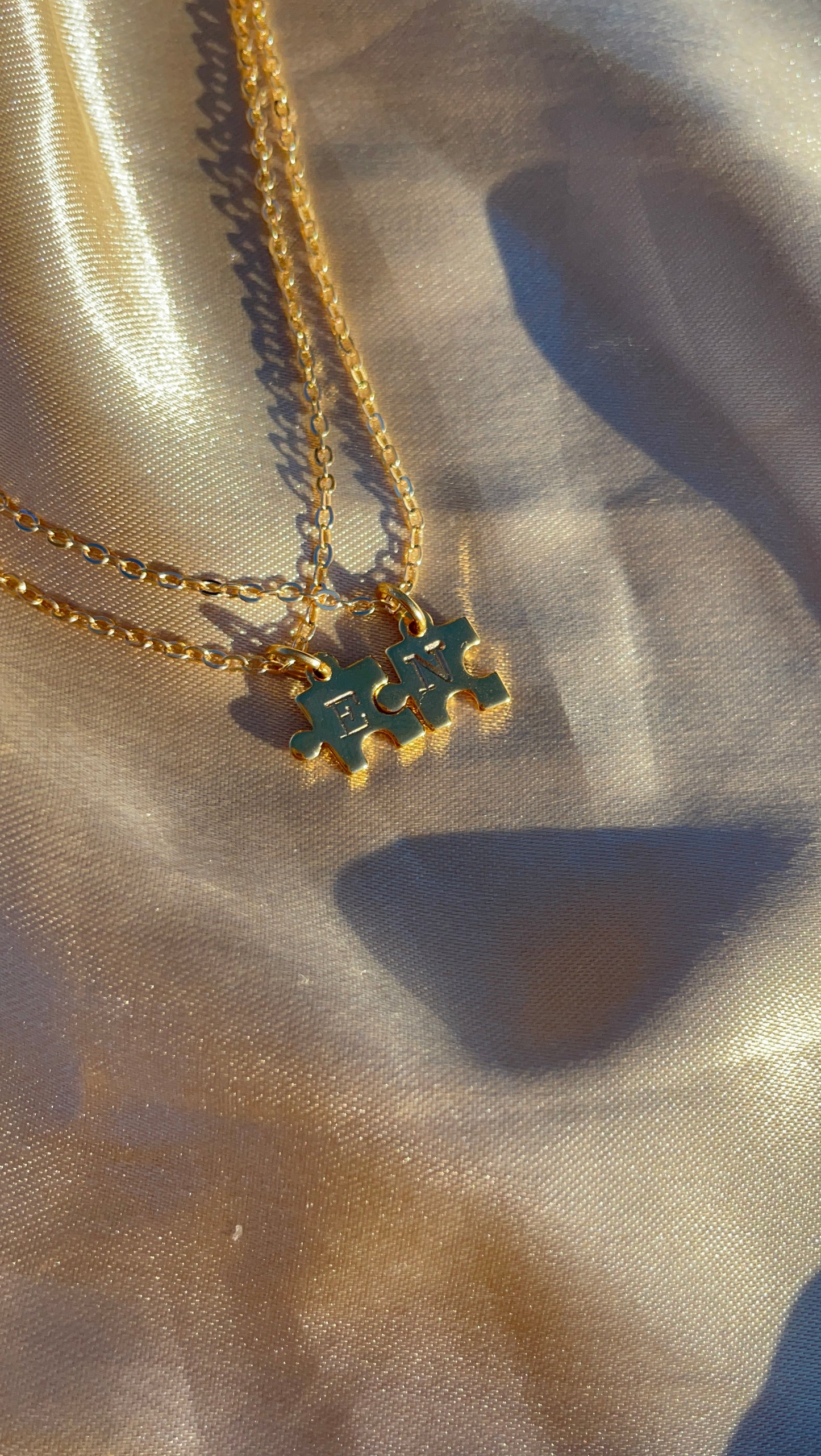 24kt Gold plated Puzzle Piece Necklace