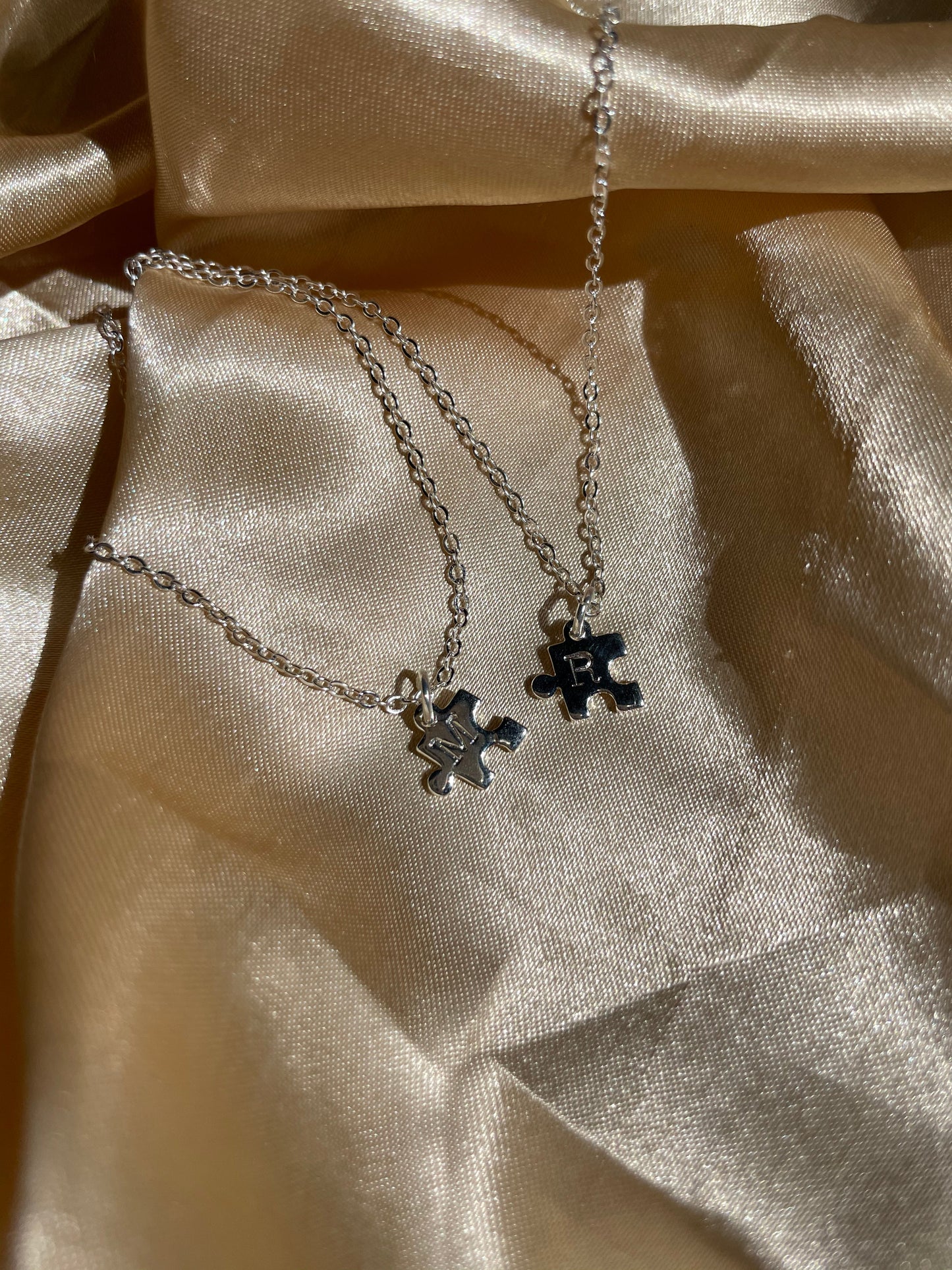 Silver Plated Puzzle Piece Necklace - For My Fabulous Friend