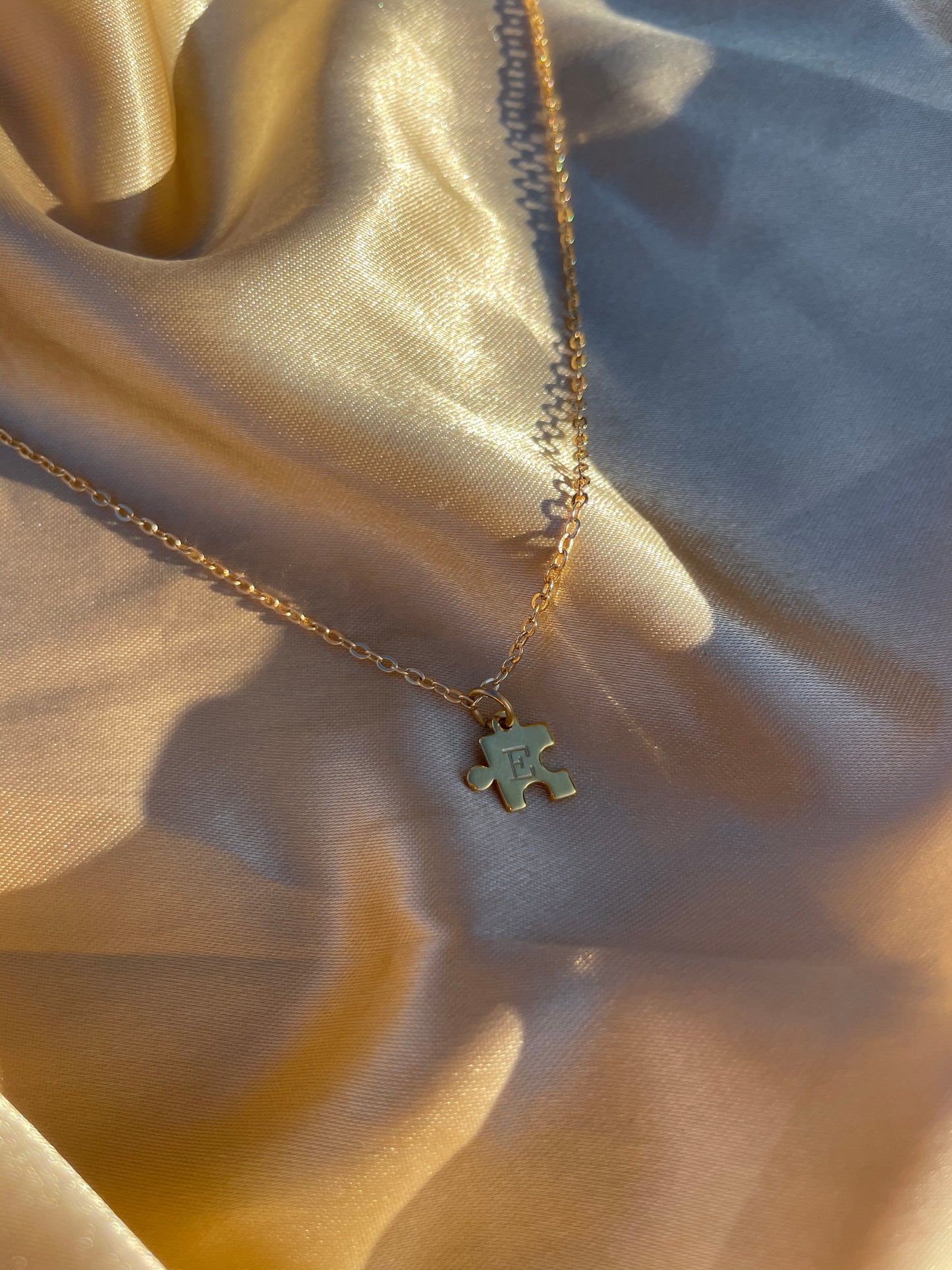 24kt Gold plated Puzzle Piece Necklace